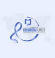 national colorectal cancer awareness month save vector image vector image
