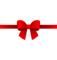 red gift bow set for the holiday vector image