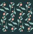 rustic floral pattern seamless flat vector image vector image