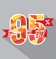 discount 95 percent off vector image