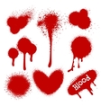 blood splatters isolated on white vector image vector image