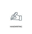 handwriting concept line icon simple element vector image