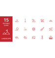 landscape icons vector image vector image