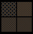 set of four geometric seamless patterns - celtic vector image vector image