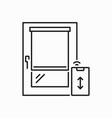 vertical jalousie on remote control outline icon vector image
