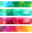 abstract geometric banner background set vector image vector image