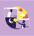 for videoconference technology concept-online vector image