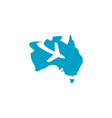 australia tour and travel logo design template vector image
