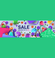 happy easter holiday celebration sale banner flyer vector image vector image
