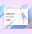 internet web app landing page for online website vector image