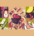 barbecue abstract background vector image