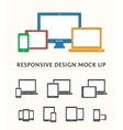 device icons set vector image vector image