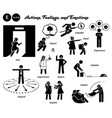 stick figure human people man action feelings vector image vector image