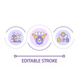 effective teamwork strategy loop concept icon vector image vector image