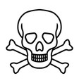 skull line vector image vector image