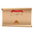 certificate roll vector image