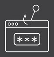 password phishing line icon security and hack vector image