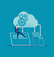 cloud connection online data trasfer abstract vector image