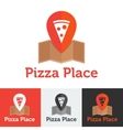 flat pizza restaurant or delivery logo set vector image