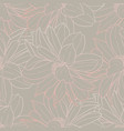 floral seamless pattern with flower ink sketch vector image