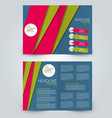 two page fold brochure template design vector image