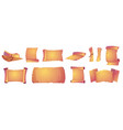 ancient parchment scrolls old manuscripts vector image