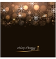 christmas background with lights and snowflakes vector image