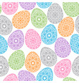 seamless pattern with easter eggs vector image