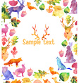 watercolor design elements frame vector image
