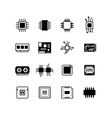 computer electronic chips motherboard hardware vector image