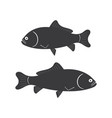 fish icon seafood or farm water animal isolated vector image vector image