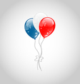 flying balloons in american flag colors vector image vector image