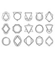 geometric boho tattoo outline frames collection vector image