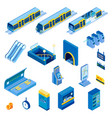 isometric underground set vector image