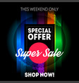 super sale banner template special offer vector image vector image