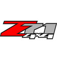 Z71 4x4 logo chevrolet Royalty Free Vector Image