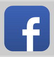 facebook logo icon vector image vector image