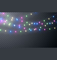 xmas color garland festive decorations glowing vector image