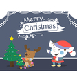 christmas and new year greeting card vector image