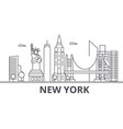 new york architecture line skyline vector image