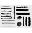 set of grungy brushes and textures vector image