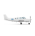 small business or personal airplane on runway vector image