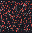winter berry braches background seamless vector image vector image
