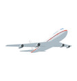flying passenger plane on a white background vector image vector image