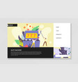 slot machine casino and gambling web page template vector image