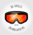 snowboard or ski goggles vector image