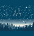 winter snowy landscape with age-old fir trees vector image vector image