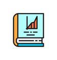 book with graphs accounting report charts flat vector image vector image