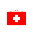 flat line first aid kit icon vector image