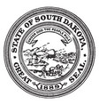 The great seal of the state of south dakota 1889 Vector Image